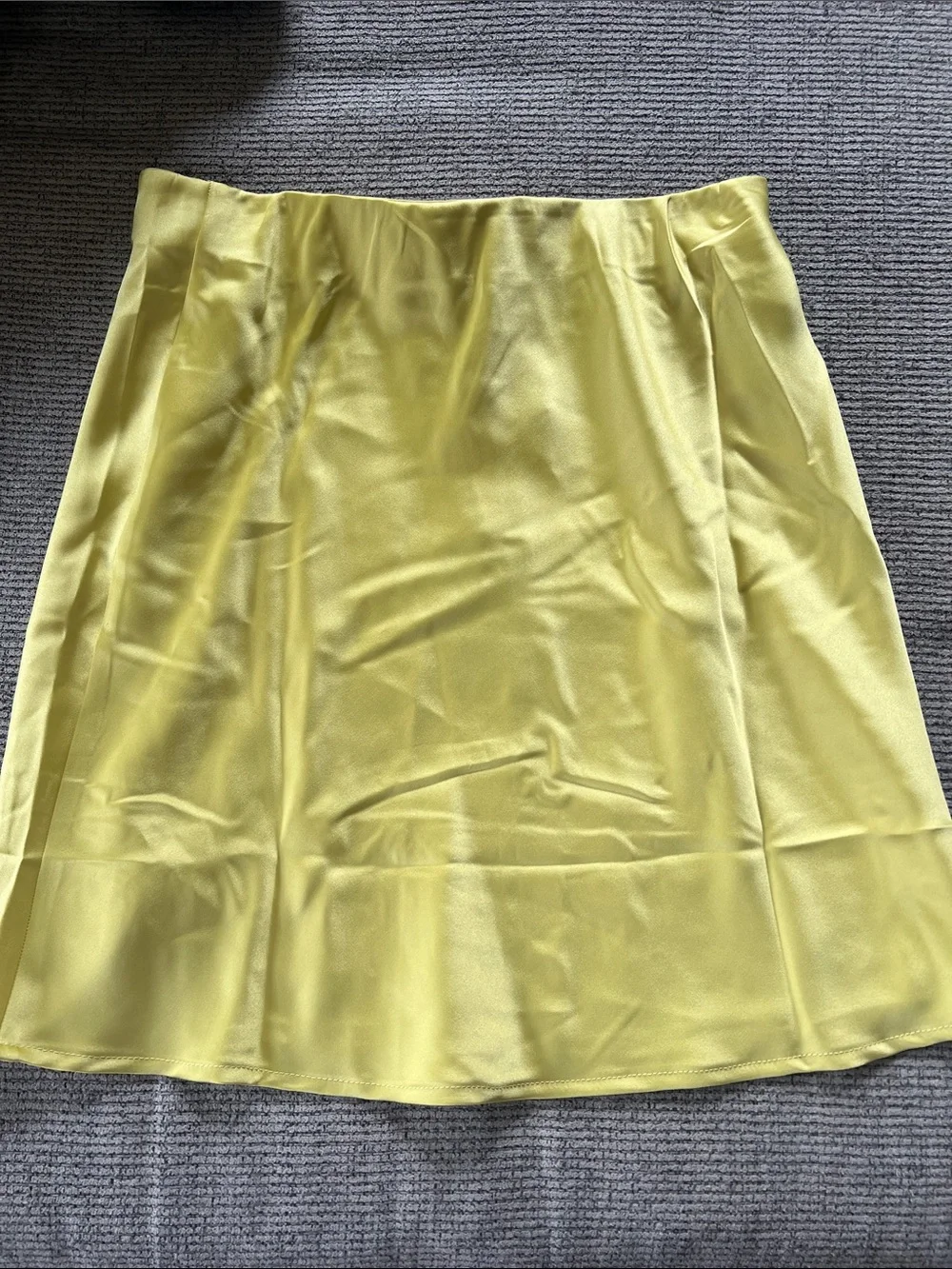 Sincerely Jules Lemon Satin A-Line Skirt